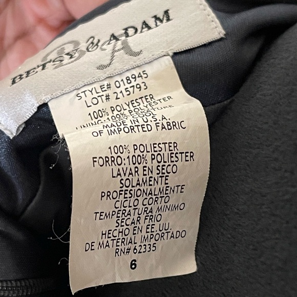 Betsy & Adam Strappy Beaded Maxi Prom/Bridesmaid Dress Size 6 - Picture 8 of 8